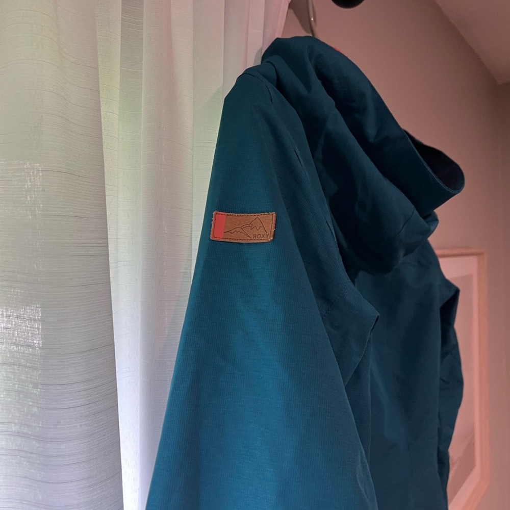 Roxy Deep Teal Snow Jacket With Bright Accents - image 5